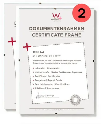 Fotolijst Doppelpack 21x29,7 cm DIN A4 Klarglas rahmenlos