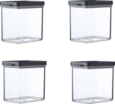 Produktbild von Mepal | Omnia Vorratsdosen-Set | rechteckig 1100 ml | Nordic Black | stapelbar & platzsparend | für frische Lebensmittel