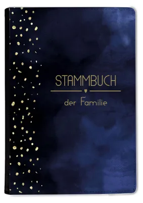 Produktbild von Familienstammbuch, Stammbuch A5 Glitter Blau Stammbuch der Familie, für Hochzeit