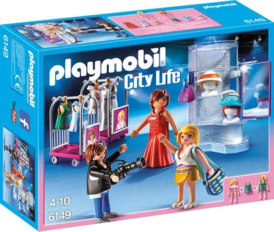 Playmobil City Life toy set packaging showing figures and accessories.