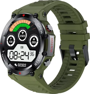 Produktbild von Smart Watch fur Männer Anrufe annehmen/tätigen 100+ Sportmodi Herzfrequenz Blutdruck  Schrittzähler IP67 Wasserdicht Fitness Tracker für Android IOS