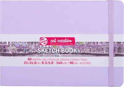 Immagine prodotto di Royal Talens TAC Sketchbook 21x15 cm 140gr 80 fogli viola pastello