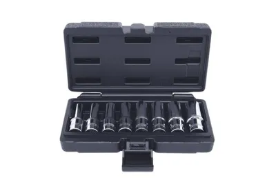 Produktbild von KS Tools 918.4420, Steckschlüssel-Satz, 1/2", 8 Kopf/Köpfe, Chrom-Vanadium-Stahl, DIN 3120, ISO 1174, 1 kg