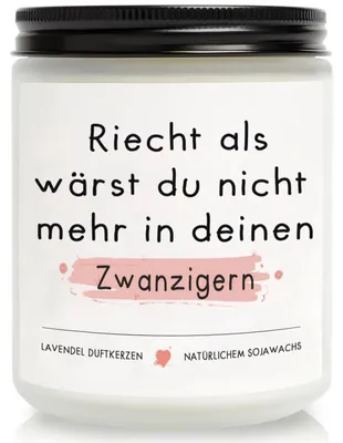 Produktbild von Duftkerze Lavendel 200g Sojawachs Geschenk 30. Geburtstag Frauen