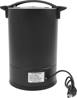 Immagine prodotto di Scioglitore di cera per candele - Pentola di fusione da 12 litri - Rubinetto di uscita - Per cera di soia/paraffina/cera d'api - Fai da te e per uso commerciale - Nero