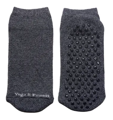 Produktbild von Herren Sport Socken mit ABS-Noppen aus Baumwolle Yoga und Fitness Dunkelgrau Größe 39-42