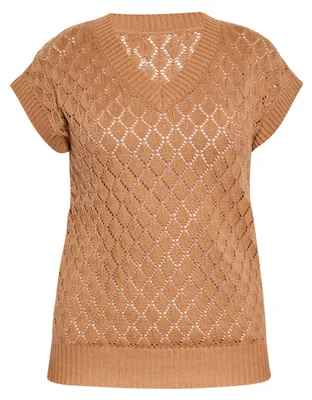 Produktbild von ALBEE damen pullunder - kamel, XL