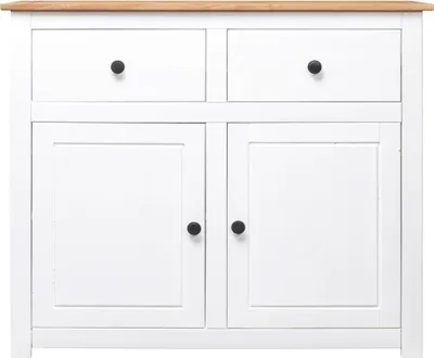 Obrázok produktu pre vidaXL Príborník biely 93x40x80 cm Borovicové drevo Panama