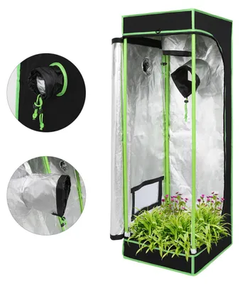 Produktbild von ISOISL Growbox 40x40x120cm Pflanzzelt Indoor 600D Oxford, 99,9% lichtdicht, 95% reflektierend