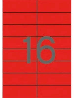 Etikety, 105x37 mm, farebné, APLI, červené, 320 etikiet/bal