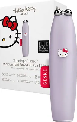 Produktbild von Geske 6-In-1 Mikrostrom-Faceliftinggerät Mit App (Hello Kitty Lila)