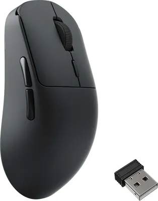 Produktbild von Keychron Gaming Maus, Schwarz, Kabellos, Optisch, 8000 Hz, 30000 DPI, Pixart 3950 Sensor, ABS Gehäuse & Griff, PTFE Mausfüße, L: 118mm, B: 62.6mm, H: 38.2mm, ergonomisch, symmetrisch, für macOS & Windows, Akkulaufzeit: bis 60 Std., 80 Mio. Klicks