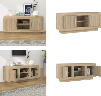 Produktbild von vidaXL TV Schrank Sonoma Eiche 102x35x45 cm Holzwerkstoff - TV-Schrank - TV-Schränke - Lowboard - Schrank