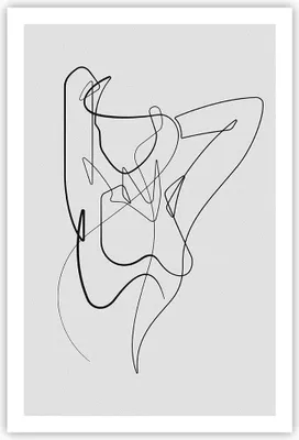 Produktbild von Poster - Poster ohne Rahmen - Frau Bleistift Linie - 61x91,5 cm - Wand Bild - Wanddeko - Wandbilder - Kunstposter - Wandposter - Bilder - Kunstdruck - Wanddekoration - Wandbild - P2XPA61x91-4991