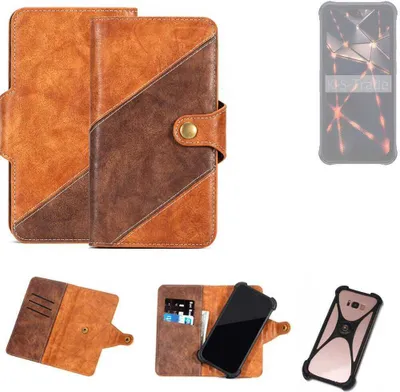 Produktbild von K-S-Trade Handyhülle Schutzhülle Bookstyle Case Wallet-Case kompatibel mit Cubot KingKong 8 Cover Klapphülle Kantenschutz Smartphone dunkelbraun