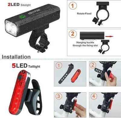 Productafbeelding van Famanu fietslampen met 2000 lumen – waterdicht en verstelbaar
