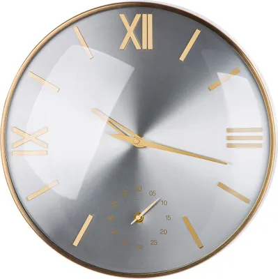 Produktbild von Casablanca by Gilde Wanduhr "Bicolor" champagner-/silberfarben benötigte Batterie: 2 x AA, H.41 cm, 50420
