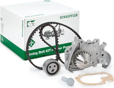Image de Pompe à eau INA + kit de courroie de distribution pour Dacia Renault