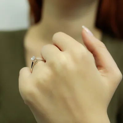 Produktbild von 0,40 Carat Diamant Solitär Ring Meisterwerk 14 Karat Weißgold - 54 (17,20 mm)