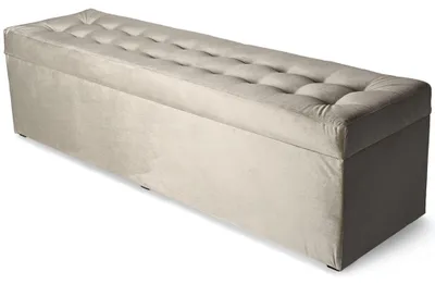 Produktbild von MG Design Polsterhocker Grau 45x160 cm - Stauraum 190L, bis 300 kg, sofort einsatzbereit, pflegeleicht, für Wohnzimmer & Flur