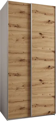 Produktbild von MEBLE KRYSPOL LUX 1 Kleiderschrank - 245,5x120x64cm - Weiß, Artisan, Silber