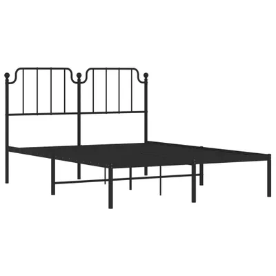 Obrázok produktu pre vidaXL Posteľný rošt s čelom kovový čierny 150x200 cm