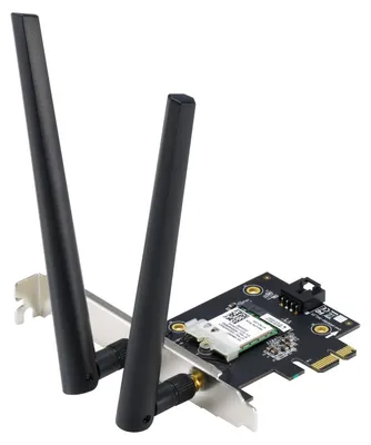 Zdjęcie produktu dla ASUS PCE-AX1800, Wewnętrzny, Bezprzewodowy, PCI Express, WLAN / Bluetooth, Wi-Fi 6 (802.11ax), 1775 Mbit/s