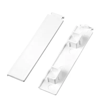 Produktbild von Seitendeckel für Vorhangschiene, 2er Pack, 3 Lauf - Weiß, Endkappe für 3 Lauf Gardinenschiene, Endstück zum Abschluss der Innenlaufschiene