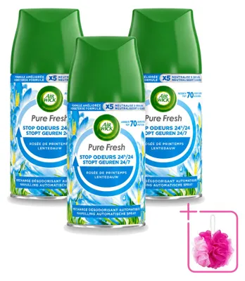 Produktbild von 3 x Air Wick Freshmatic Nachfüller Pure Frühlingstau 250 ml - Sparpackung - 3 Stücke