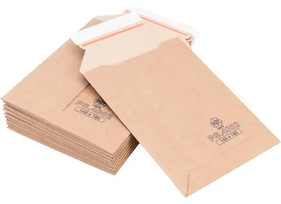 Produktbild von 100 Wellpappversandtaschen 145 x 190 mm für A6 Kartonversandtasche Versandtasche Pappe selbstklebend