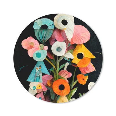 Produktbild von MuchoWow® Mauspad Mousepad Blumenstrauß - Vase - Blumen - Farben 40x40 cm - Mousepads - Maus Mat - Pad - Mausunterlage - Schreibtisch Accessoires