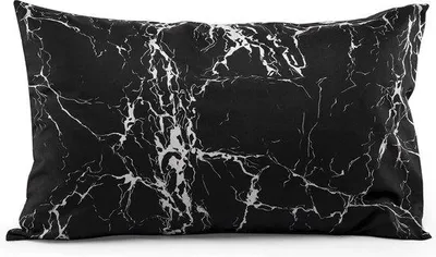 Produktbild von Famanu Kissenbezug 40 x 80 cm - Marmorlook Schwarz-Weiß, 2-teilig