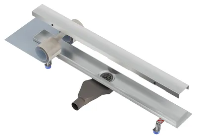 Produktbild von NORDONA Edelstahl Duschrinne 90cm Ablauf Mittig Abflussrinne Extraflache Ablaufgarnitur