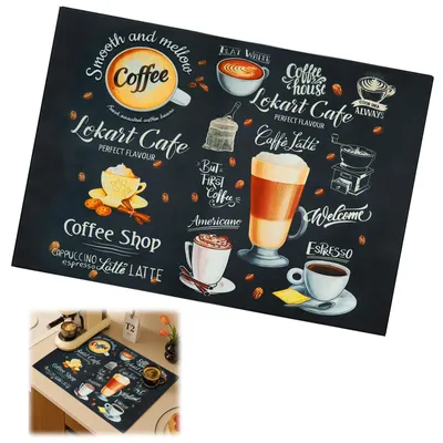 Produktbild von Abtropfmatte - Saugfähige Unterlage für Kaffeemaschine und Geschirr - 40x50 cm