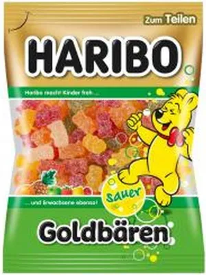 Obrázok produktu pre Haribo Gold Bears kyslé ovocné žuvačky s cukrom 175g