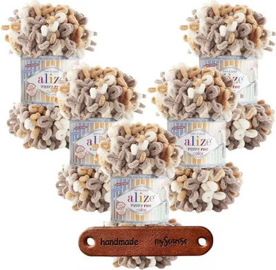 Produktbild von 5 x ALIZE Puffy Fine Color 6403 mit Label