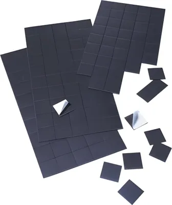 Produktbild von FRANKEN Magnetplättchen 20 mm x 20 mm schwarz 50 Stück