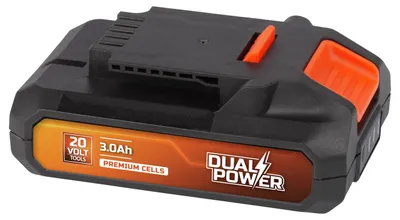 Produktbild von Dual Power POWDP9023 Akku – für 20-V-Akku-Heimwerkerwerkzeuge – LED-Betriebsanzeige – Akkuplattform