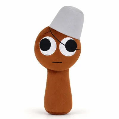 Produktbild von Wiztex Sprunki Kuscheltier - 20 cm Spunki Horror Spiel Plüschtier Braun Sprunke Stofftier Geschenk