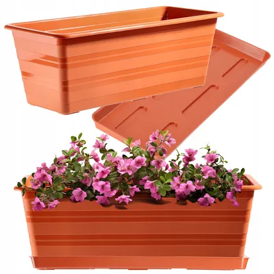 Zdjęcie produktu dla KADAX Skrzynka Balkonowa 40cm Doniczka + Podstawka