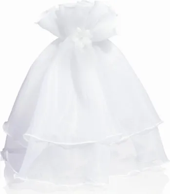 Produktbild von INNA-Glas Dekorock für Kerzen LILLIBETH aus Organza, weiß, 20cm, Ø4cm - Kerzenröckchen