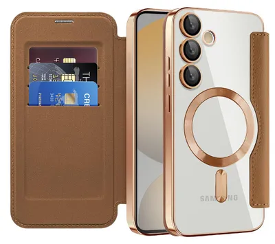Obrázok produktu pre Techsuit - SmartMag Book puzdro na Samsung Galaxy S24 FE - hnedé
