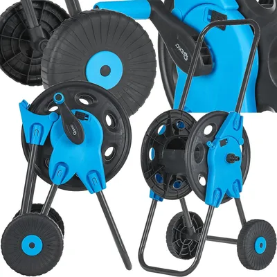 Produktbild von GEKO | Schlauchwagen, 45m, fahrbare Schlauchtrommel, für Garten, Balkon, mit Schlauchführung, Schlauchtrommel, Schlauchaufroller, Gartenschlauch, Aufroller, Verhindert Schlauchknicken
