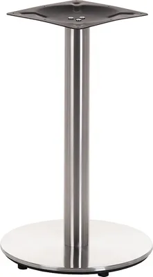 Zdjęcie produktu dla Podstawa stołu ze stali nierdzewnej SH-2001-1, do biura, hotelu, restauracji, średnica 45 cm, wysokość 71,5 cm, stal nierdzewna szczotkowana