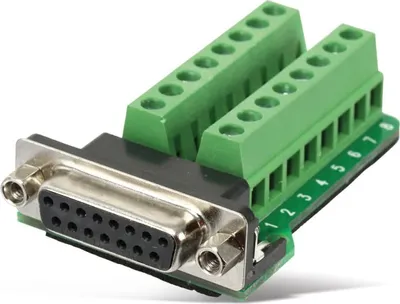 Produktbild von Sub-D Adapter, 15-polig, Kupplung, 2-reihig / Schraubklemmen
