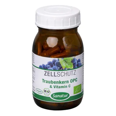 Obrázok produktu pre Sanatur - Hroznové jadierka OPC a vitamín C - 90 kapsúl