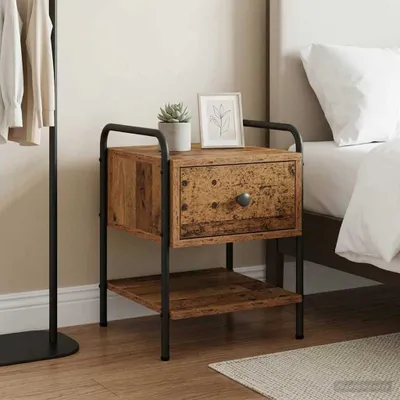 Produktbild von vidaXL Nachttisch Altholz 35 x 36,5 x 47 cm Holzwerkstoff