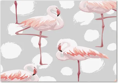 Produktbild von Tulup® Leinwandbild - 100x70 cm - Wandkunst - Drucke auf Leinwand - Leinwanddruck  - Tiere - Rosa - Flamingos