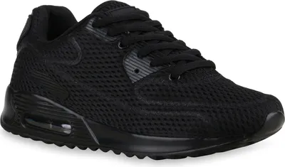 Produktbild von Mytrendshoe Damen Sportschuhe Laufschuhe Sneakers Runners Schuhe 816315, Farbe: Schwarz, Größe: 42