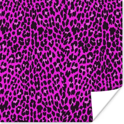 Produktbild von MuchoWow® Poster Leopardenmuster - Muster - Rosa 50x50 cm - Wohnzimmerdekoration